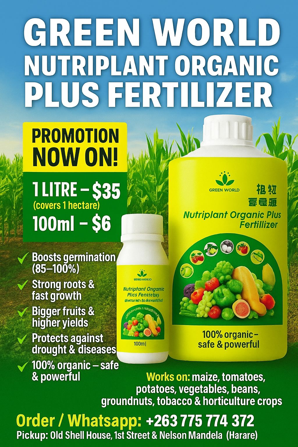 Greenworld Forliar Fertilizers-Organic Fertilizers Facebook ad: NUTRIPLANT ORGANIC PLUS FERTILIZER