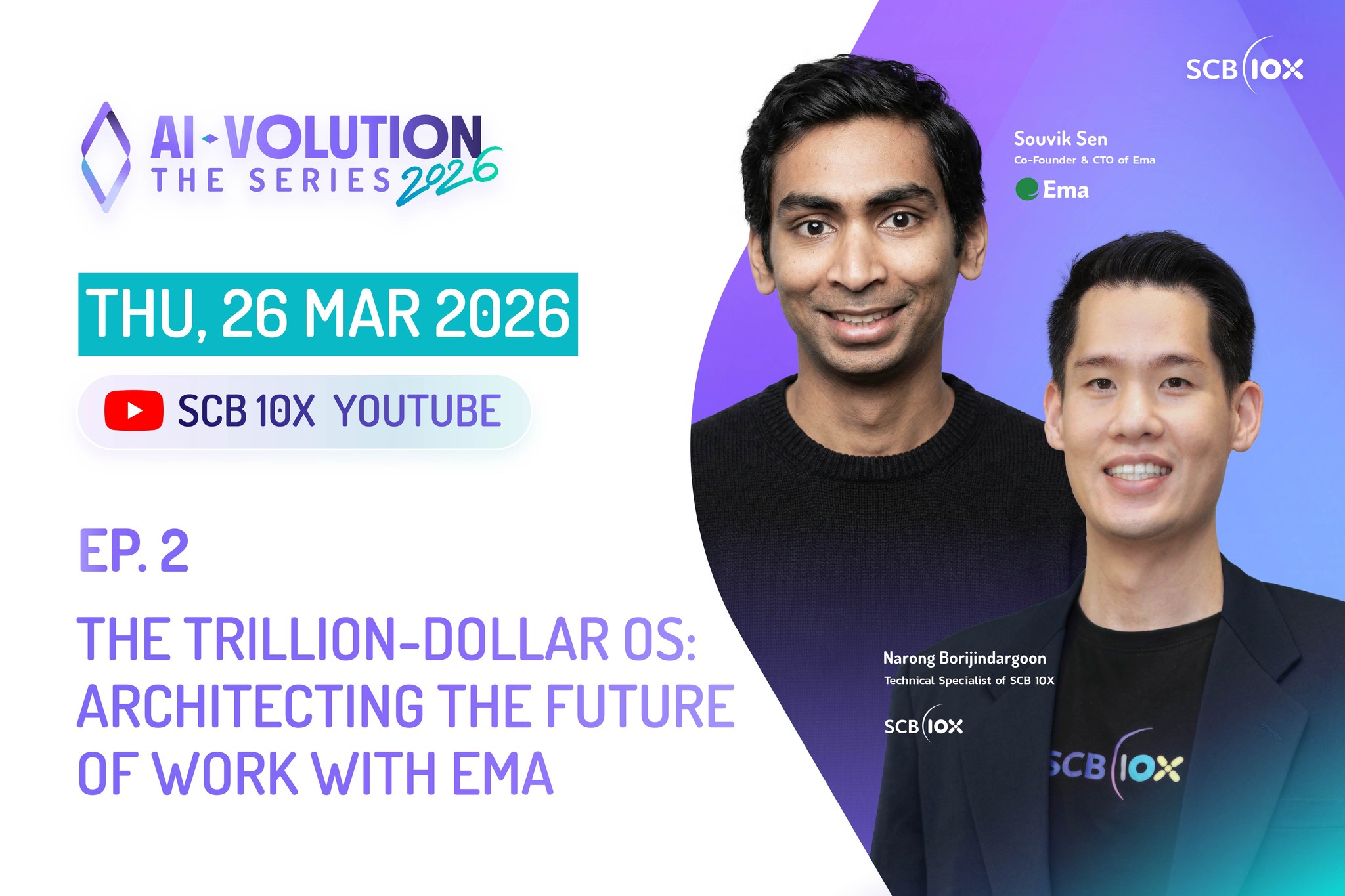 SCB 10X Facebook ad: Coming March 26 | AI-VOLUTION The Series 2026…