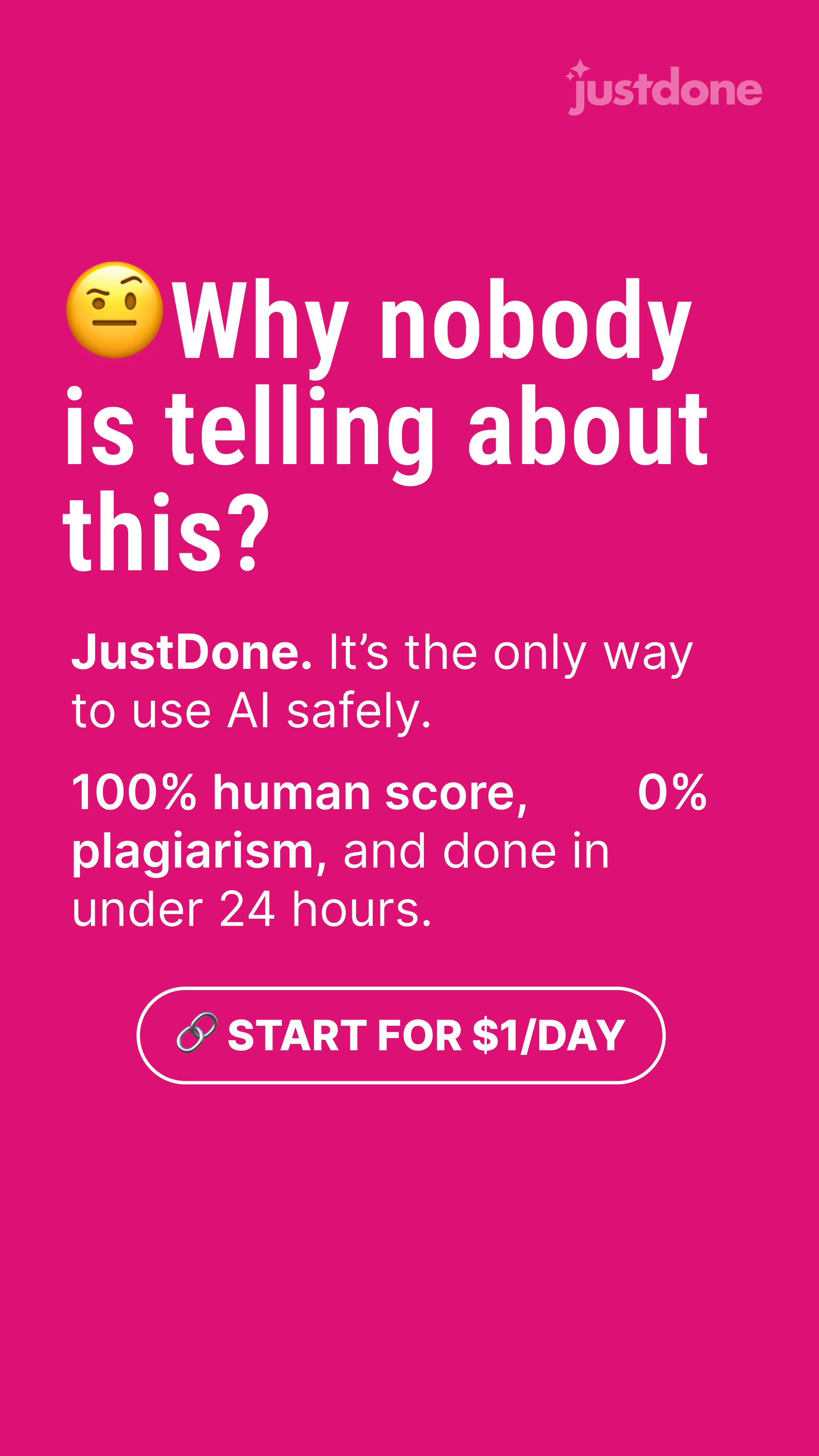 JustDone Facebook ad