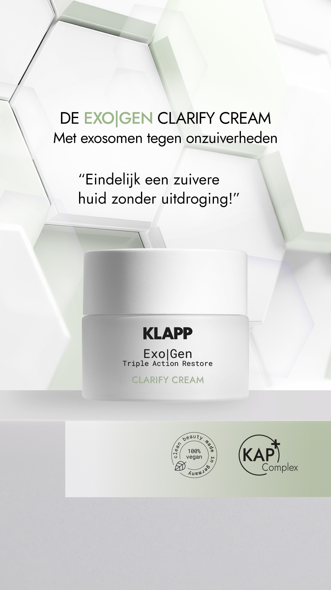 KLAPP Skin Care Science Facebook ad from Apr 27, 2026