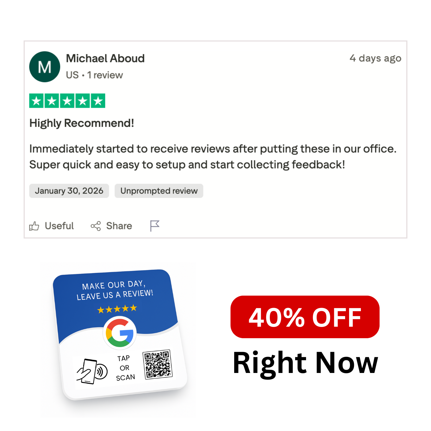 Taps Reviews Facebook ad