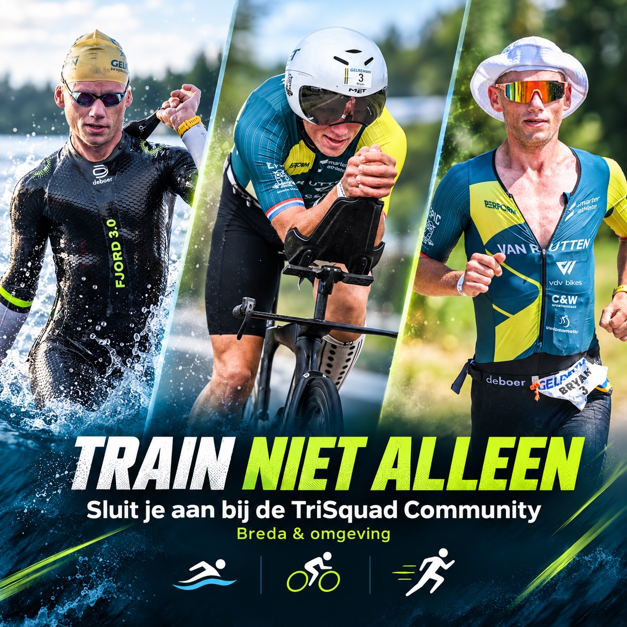 trisquad_endurance_coaching Facebook ad: Samen trainen begint bij elkaar vinden.