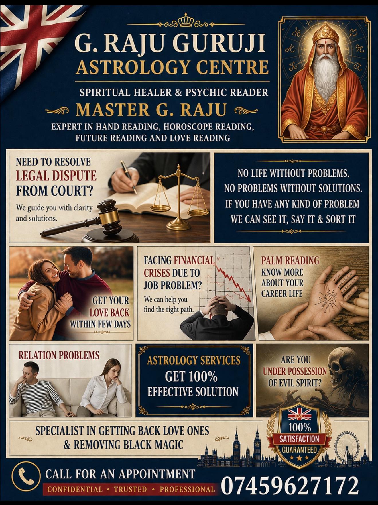 G Raju Guruji Indian Trusted Astrologer & psychic Facebook ad: Astrology and psychic