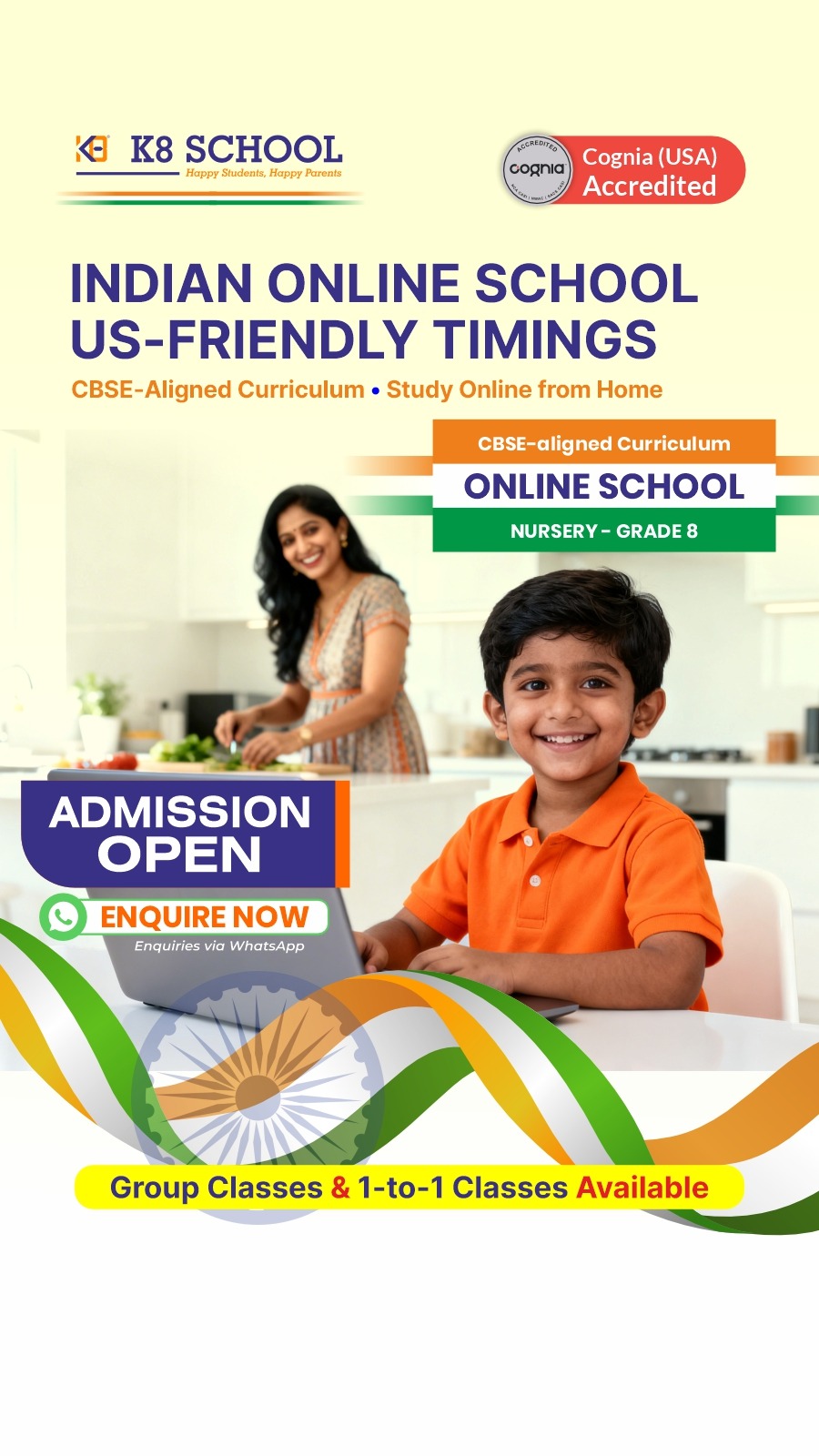 K8 School Facebook ad