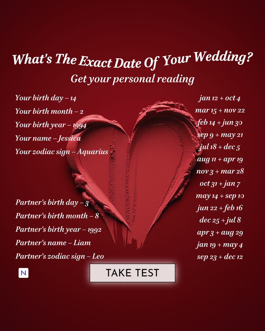 Nebula: Marriage Compatibility Facebook ad