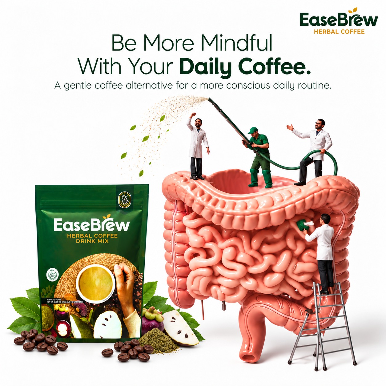 Discover EaseBrew Herbal Coffee Facebook ad: Be more mindful with your daily coffee.
