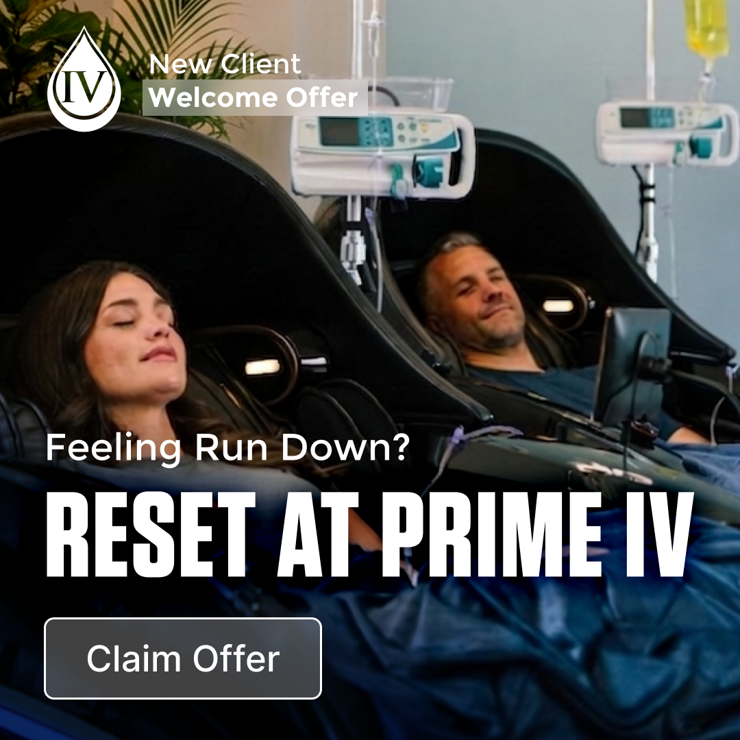 Prime IV Hydration & Wellness - Leander Facebook ad: Feel Recharged with IV Therapy