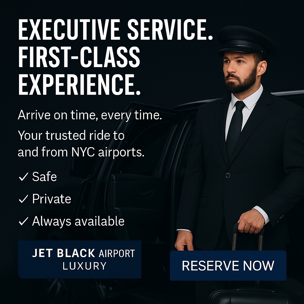 Jet Black Luxury Car Service Facebook ad: Jet Black Luxury, Airport Car & Chauffeur Service in NY