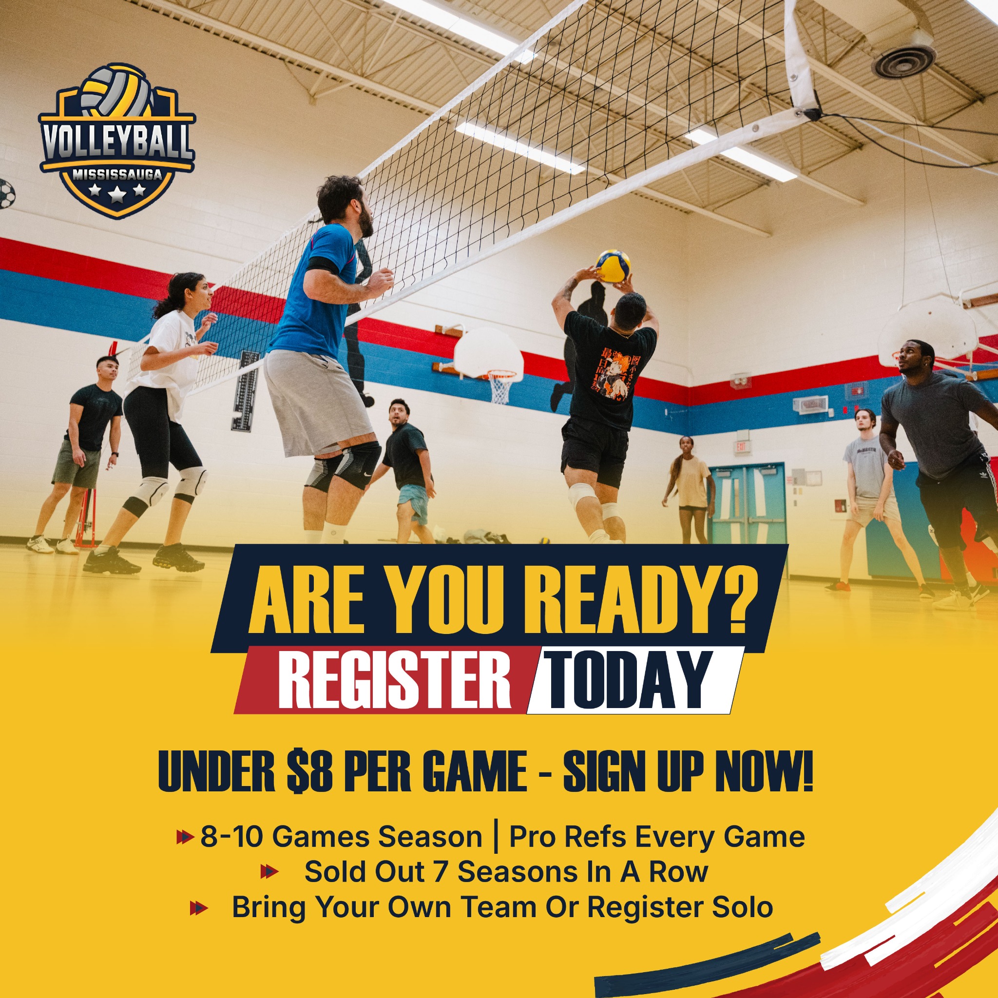 Volleyball Mississauga Facebook ad from Jun 24, 2026