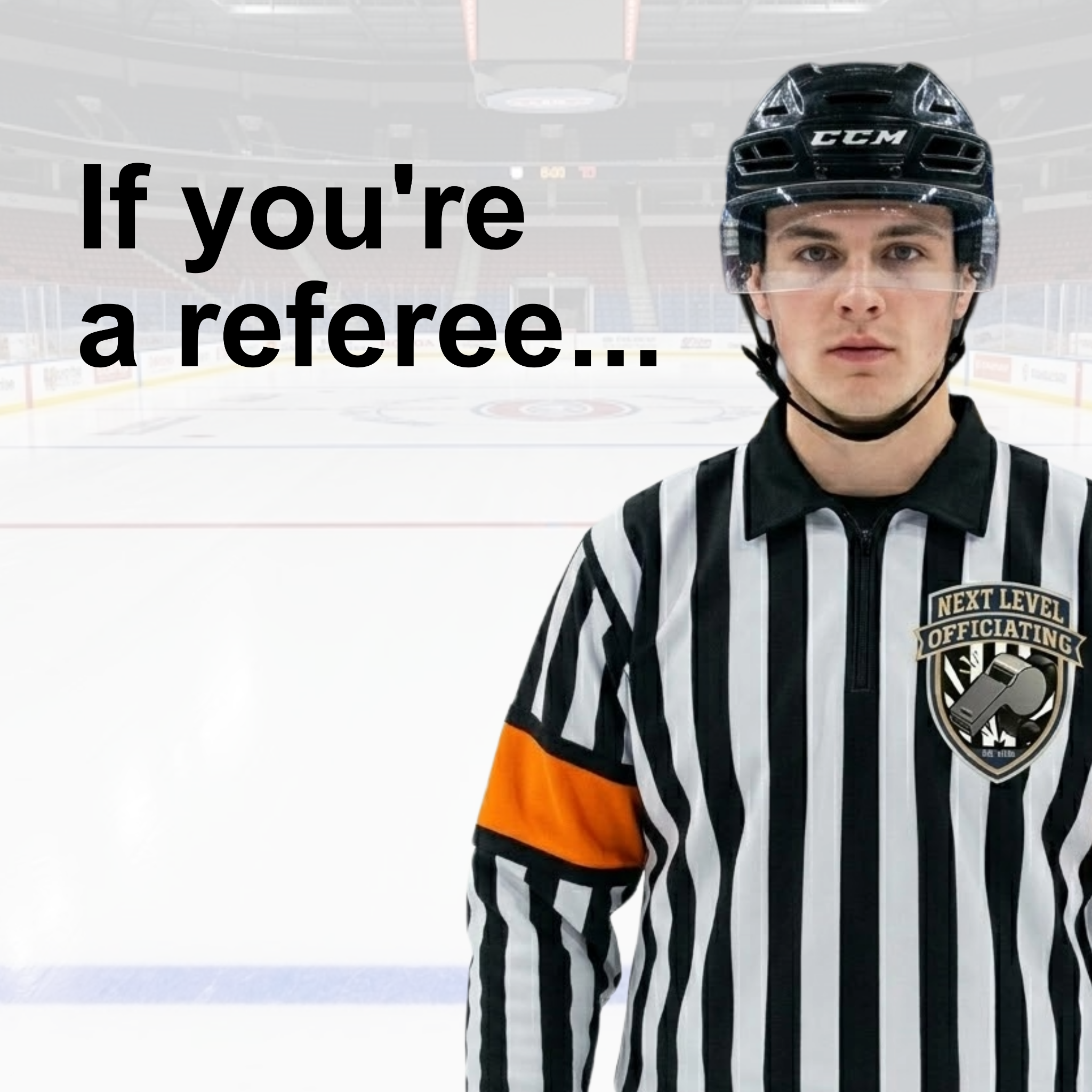 Next Level Officiating Facebook ad: For Hockey Referees