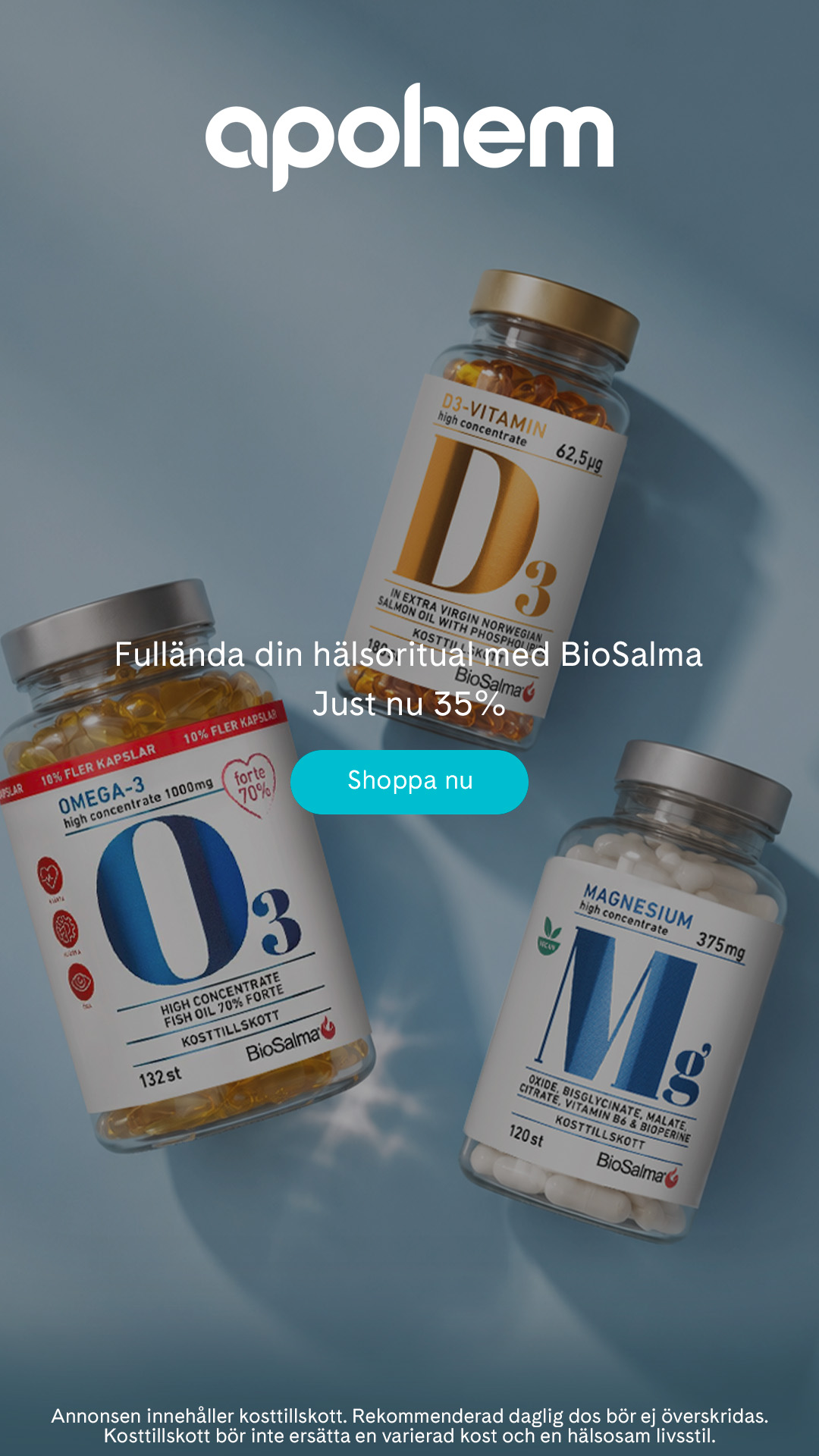 Apohem Facebook ad: Upp till 35%