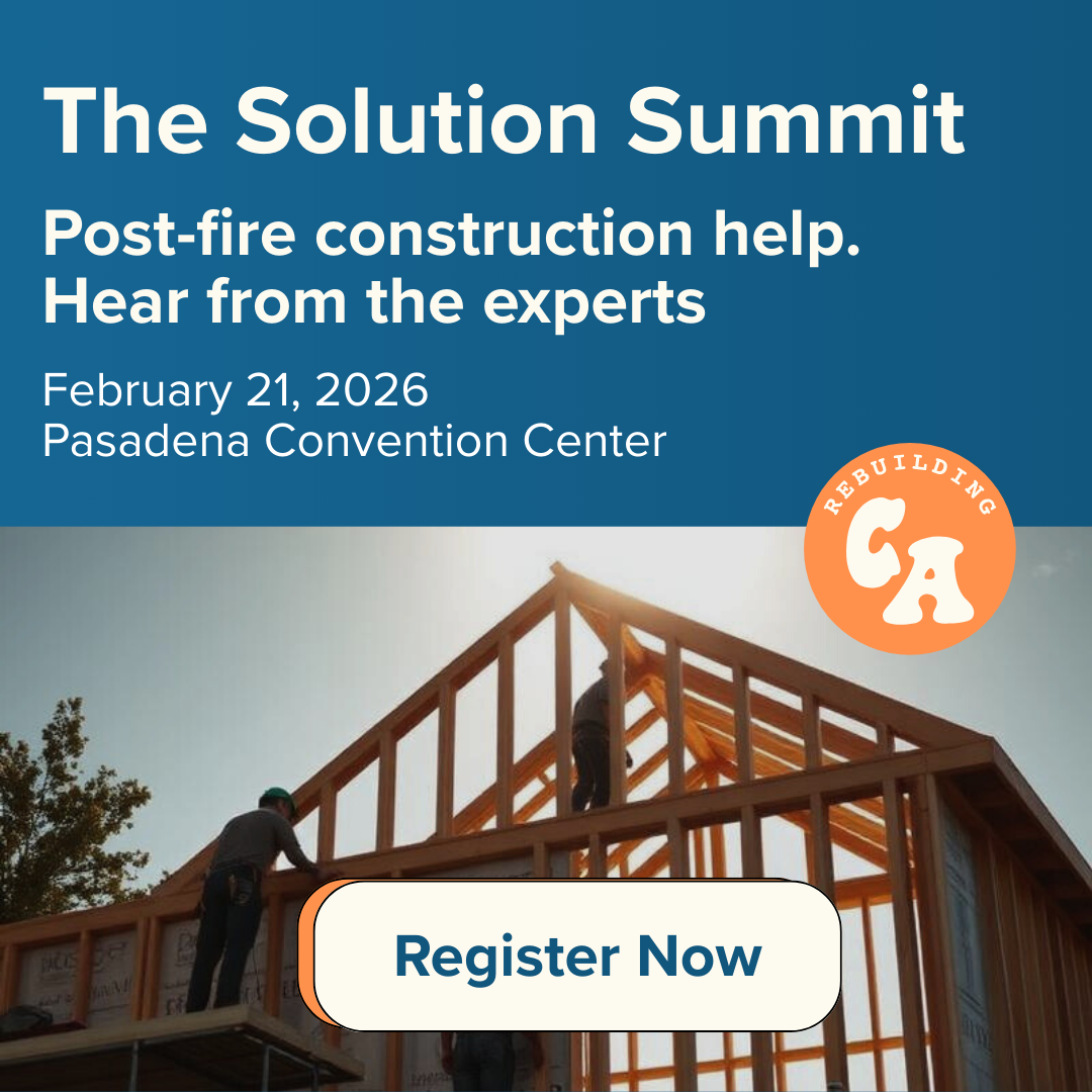 Rebuilding California Facebook ad: The Solution Summit