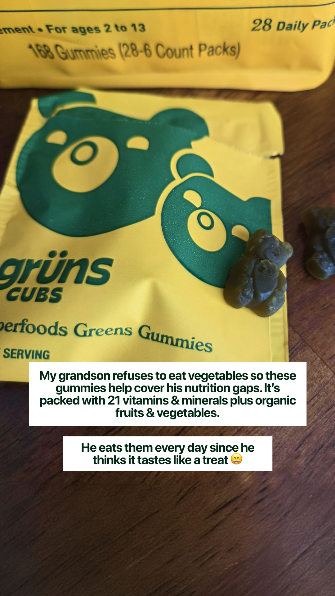 Grüns Kids Facebook ad