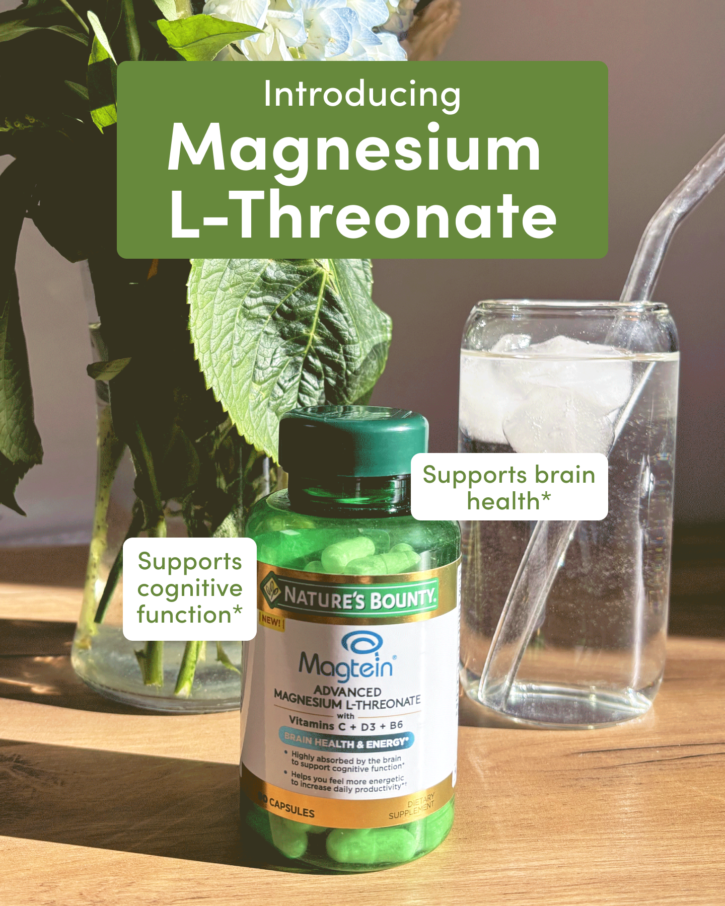 Nature's Bounty Facebook ad: Targeted Brain Support Starts Here