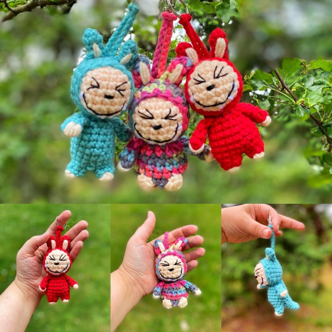 Crochilla Facebook ad: Bunny Keychain Crochet Pattern