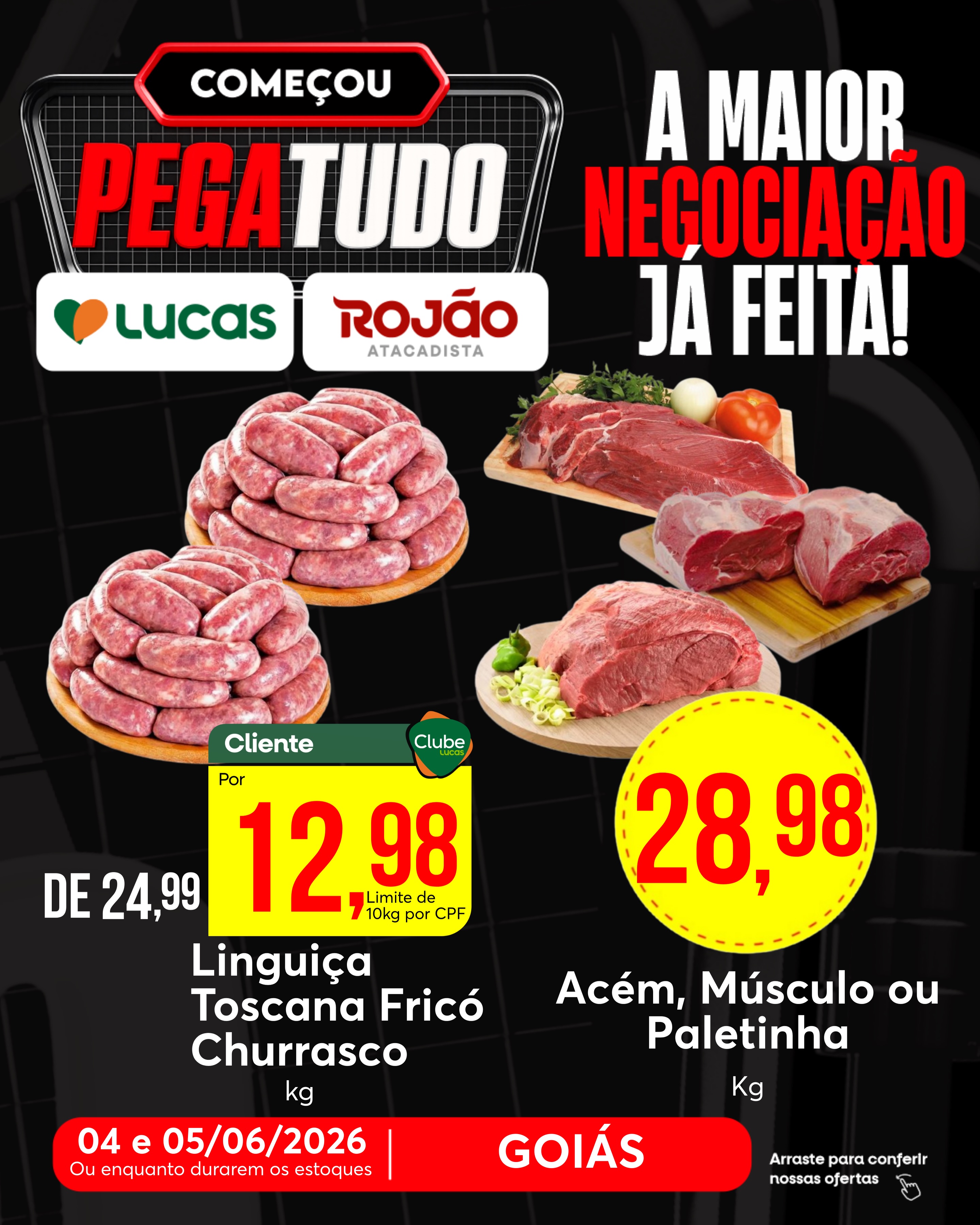 Lucas Supermercados Facebook ad: GOIÁS, PREPARA O CARRINHO!