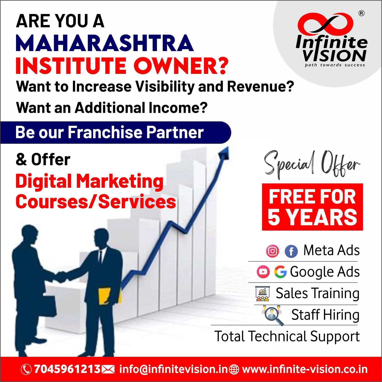 Infinite Vision Maharashtra Facebook ad: Become an Infinite Vision Franchise Partner