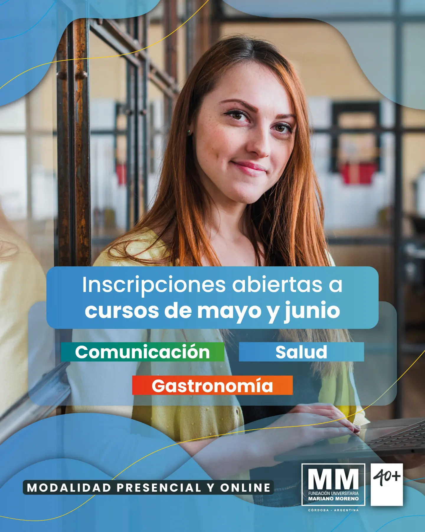 Mariano Moreno Educación Superior Facebook ad: Cursos cortos de mayo y junio