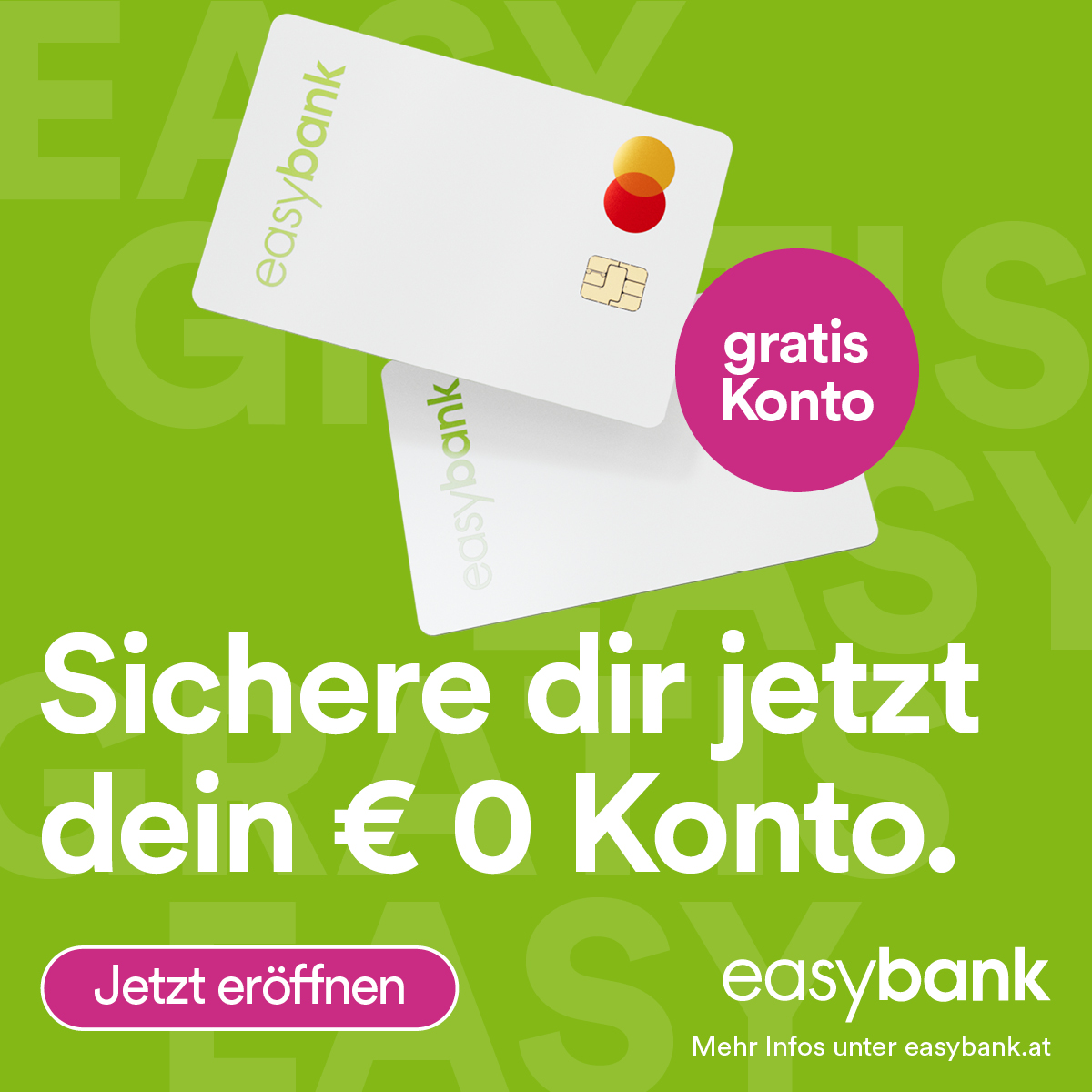 My easybank Facebook ad
