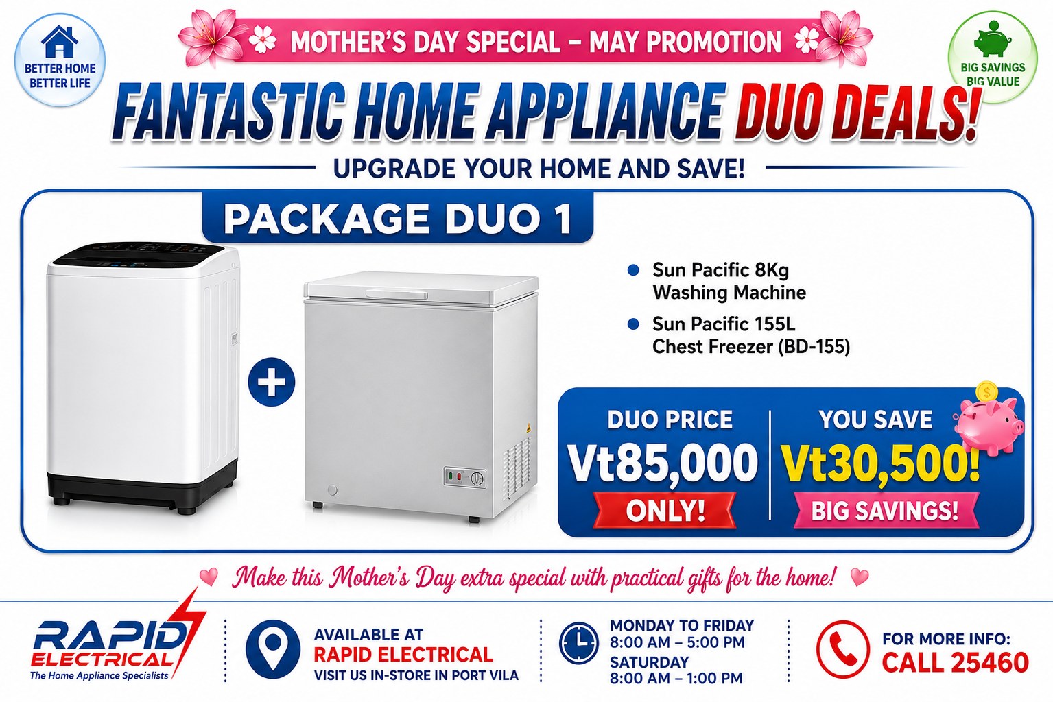 Rapid Electrical Vanuatu Facebook ad: Mese blong Ol Mami!