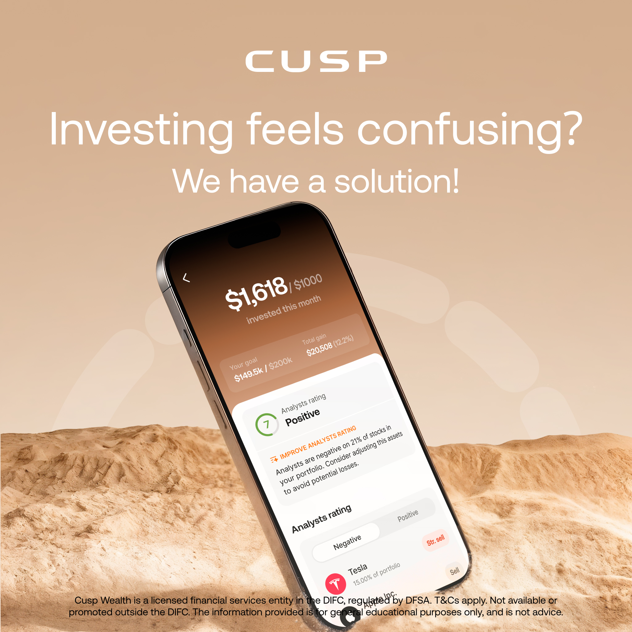 Cusp Wealth Facebook ad