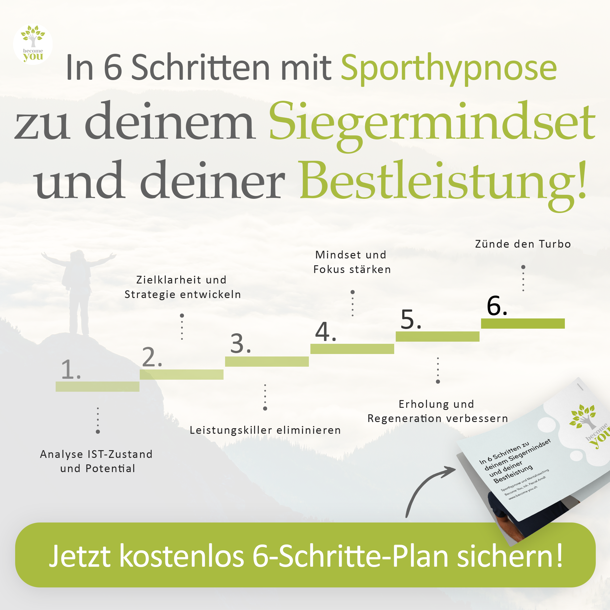 Become You Hypnose Facebook ad: Kostenloser 6-Schritte-Plan
