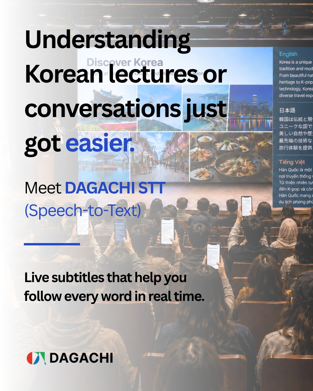 DAGACHI Facebook ad: Make your lectures, meetings, seminars, and international…