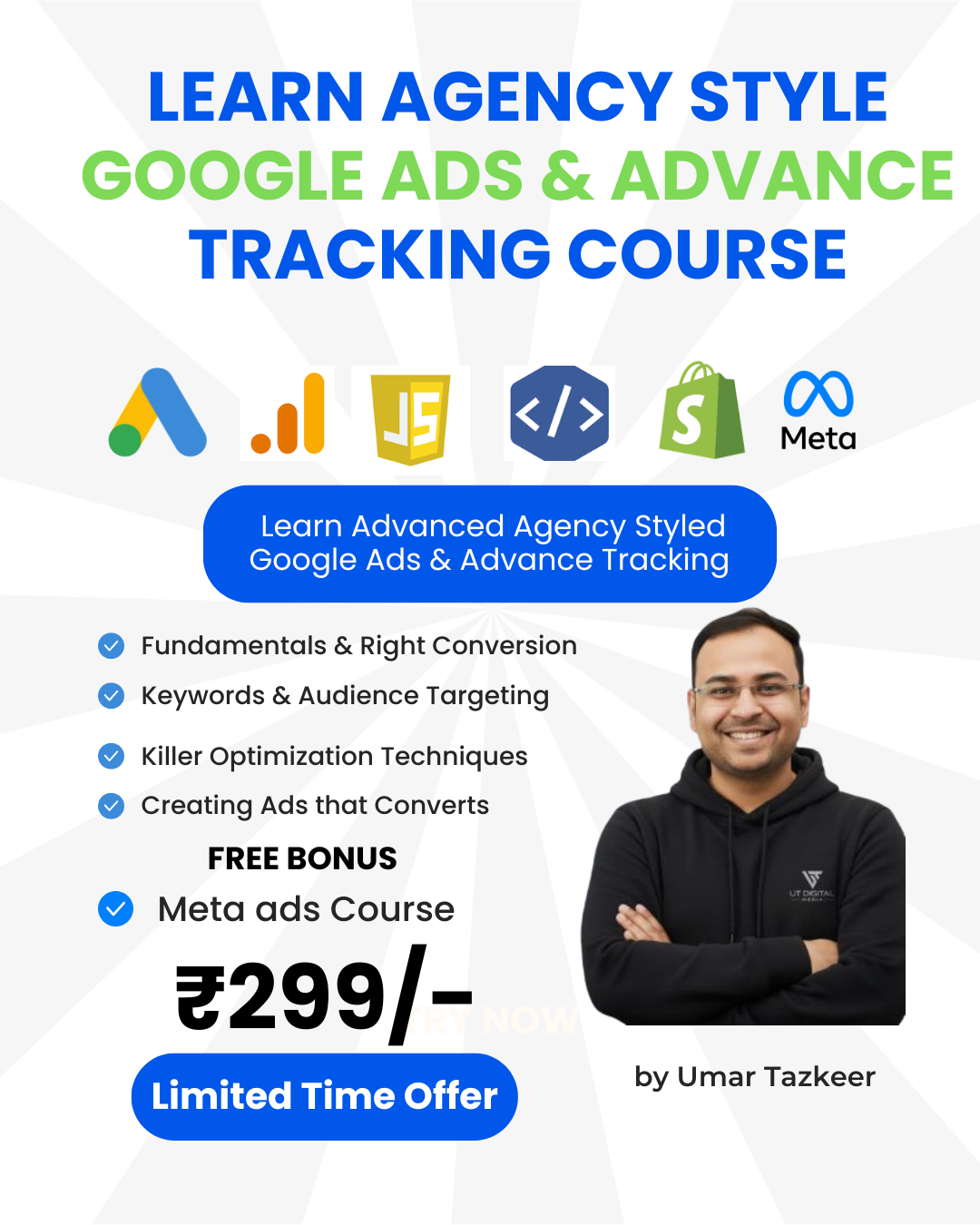 All Premium Cousres2 Facebook ad: Advanced Google Ads + Meta Ads Course, Only ₹299