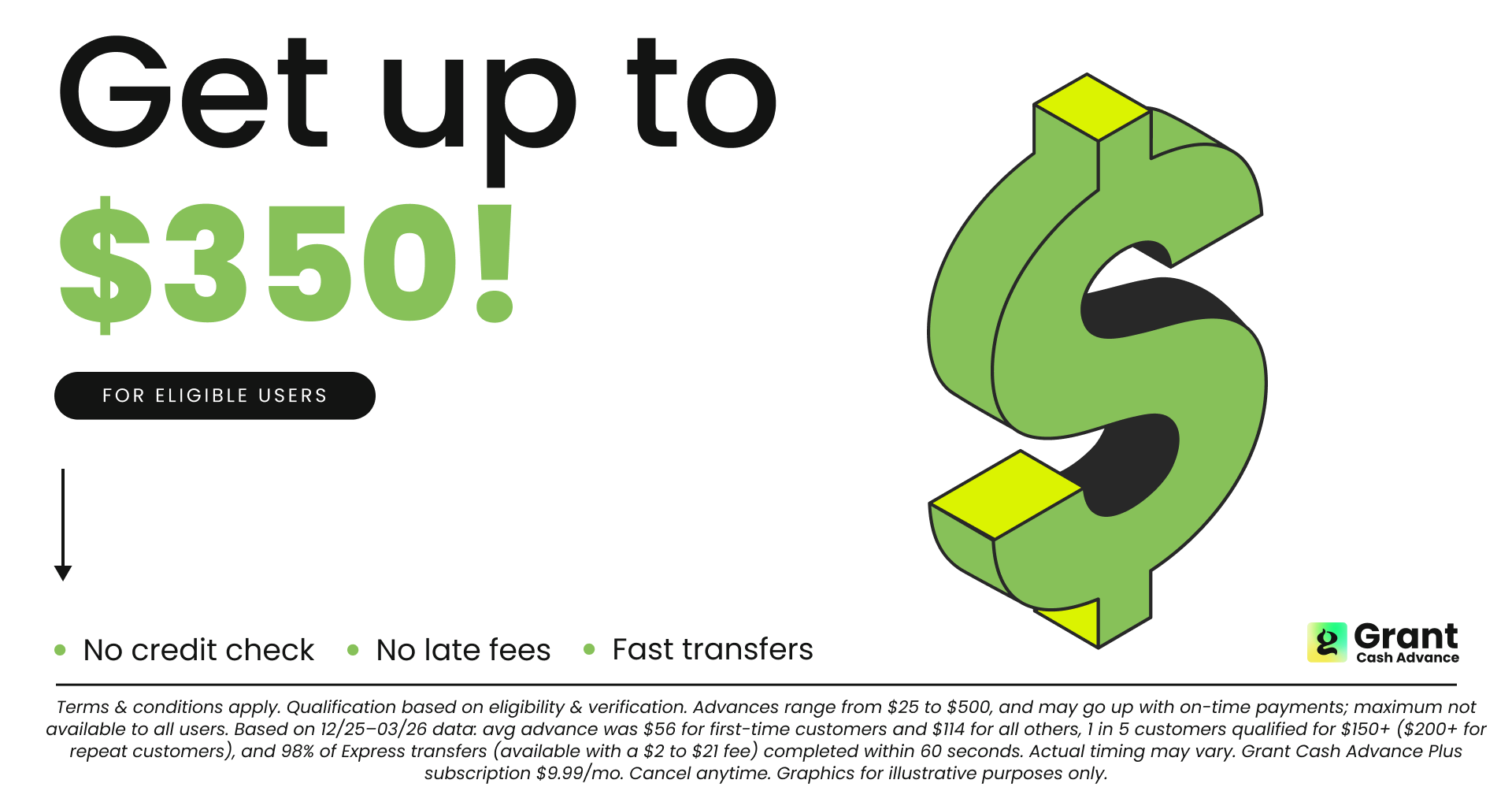 Grant Cash Advance Facebook ad from May 8, 2026