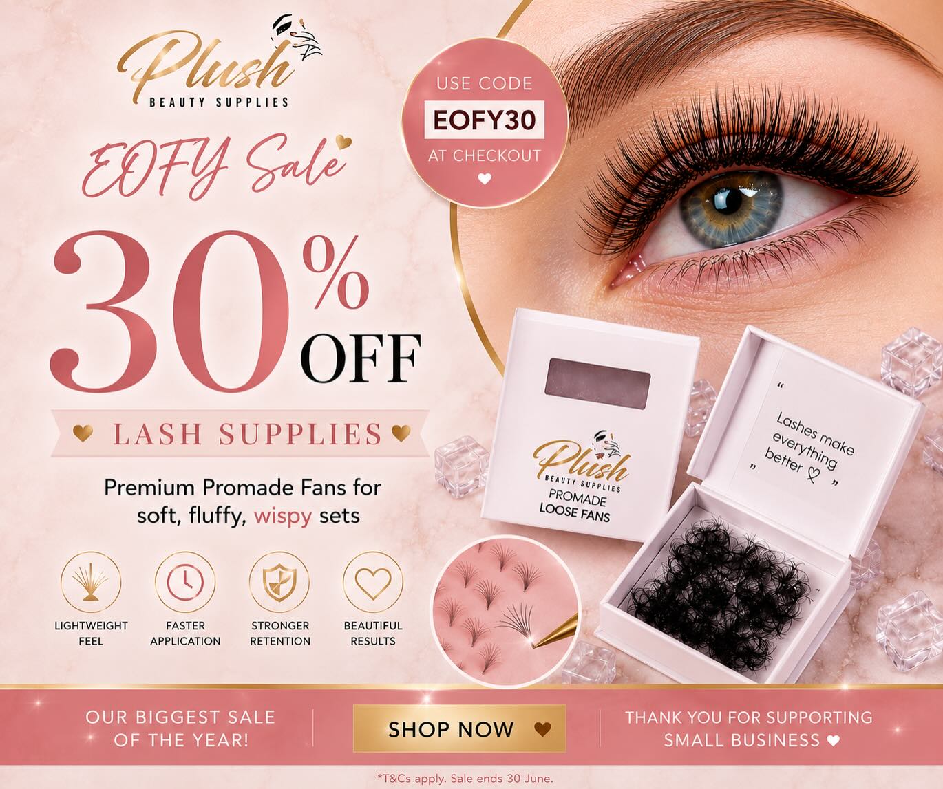 Plush Beauty Supplies Facebook ad