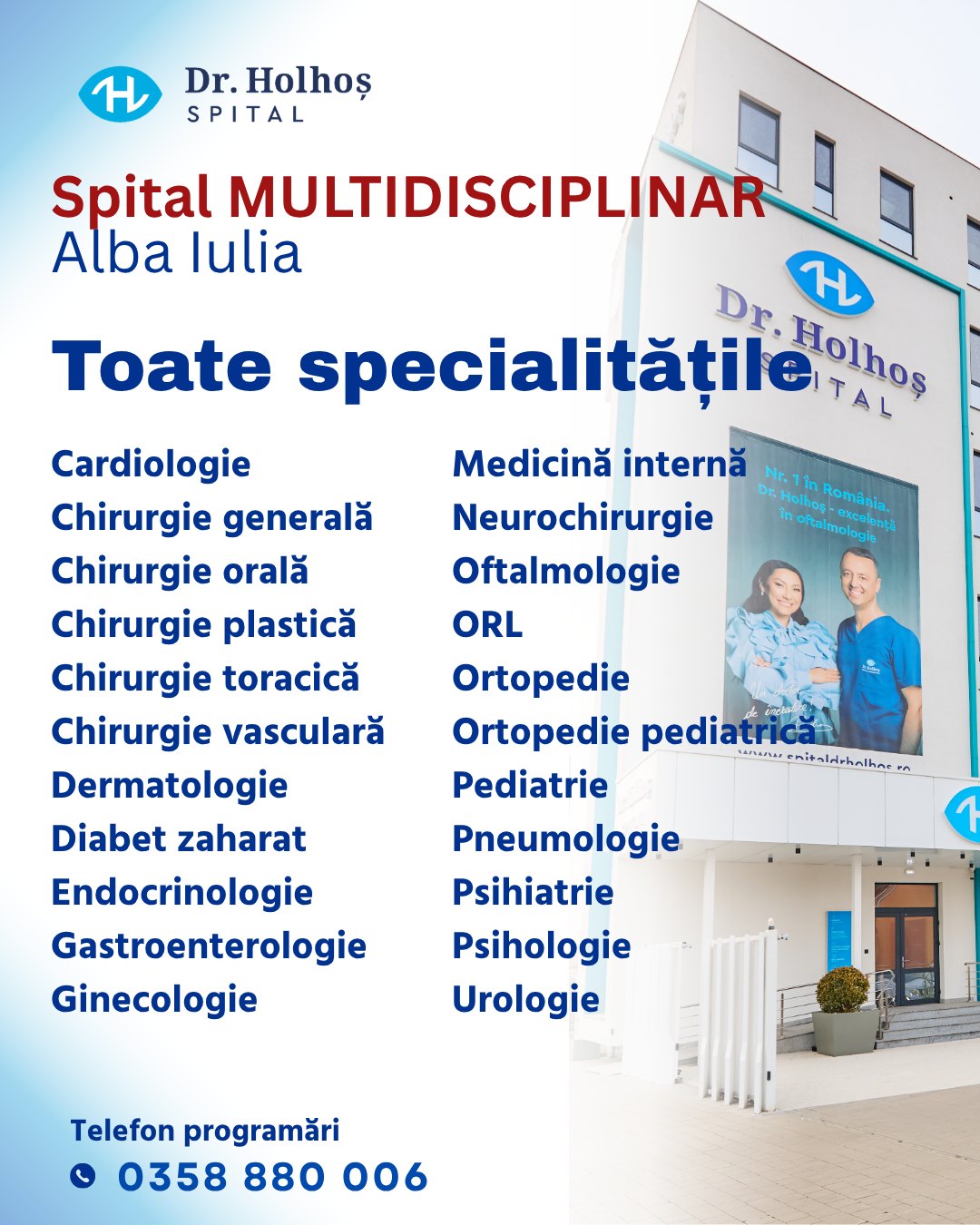 Spital Multidisciplinar Dr. Holhoș Facebook ad: Spital multidisciplinar în Alba Iulia - 22 de…