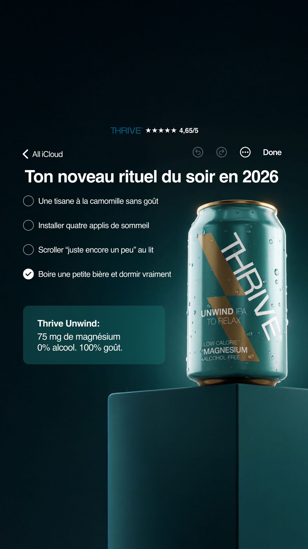 Thrive Beer Facebook ad