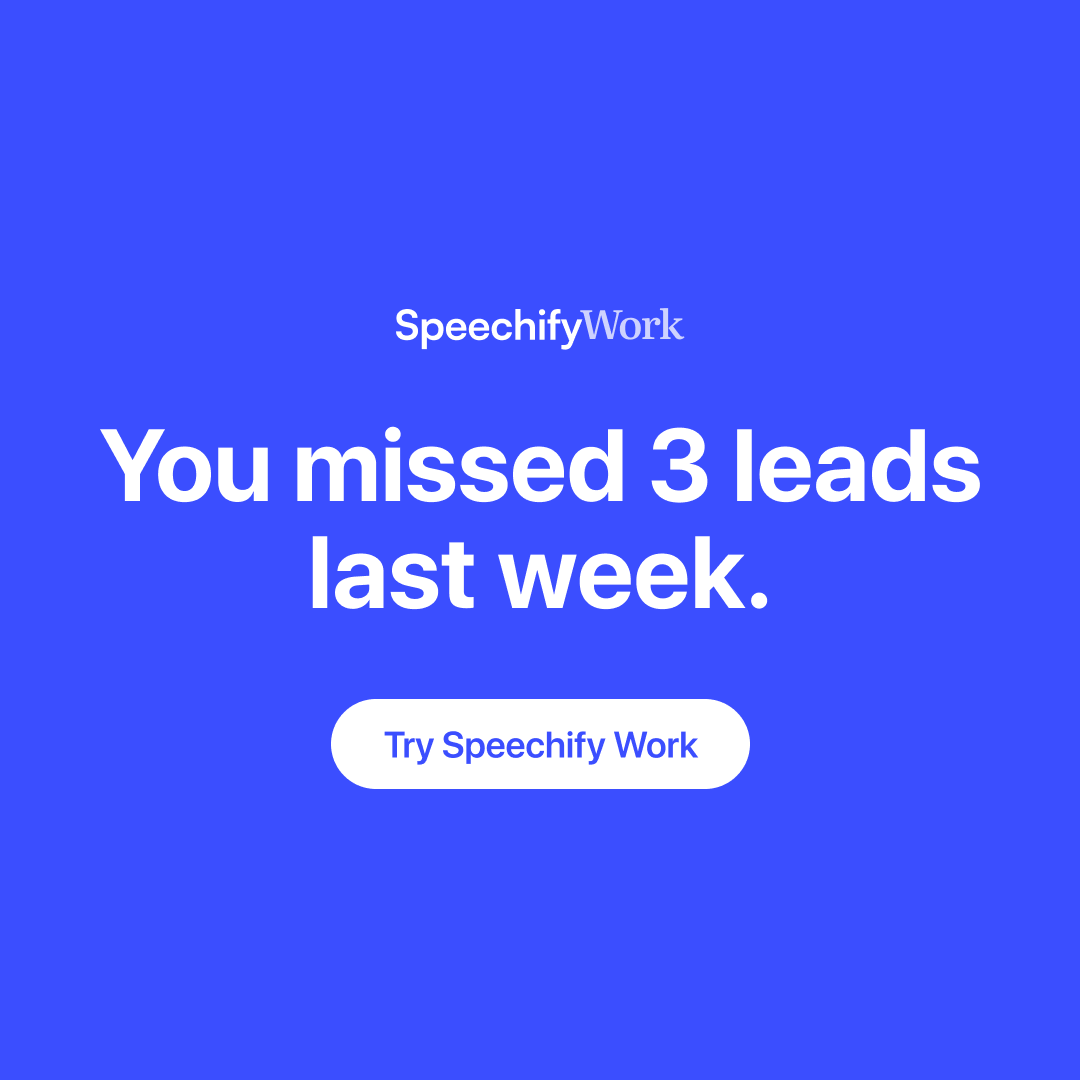 Speechify Facebook ad