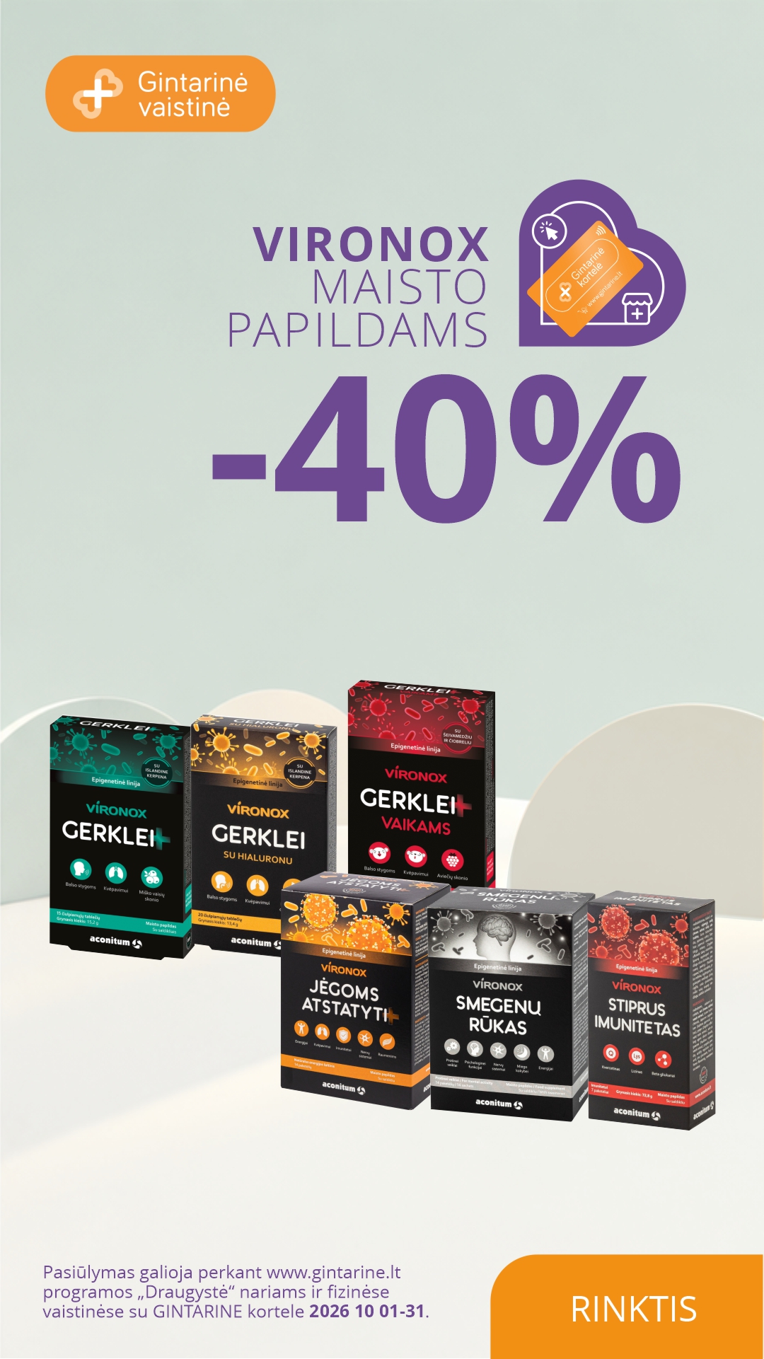 Gintarinė Vaistinė Facebook ad: MĖNESIO PASIŪLYMAS