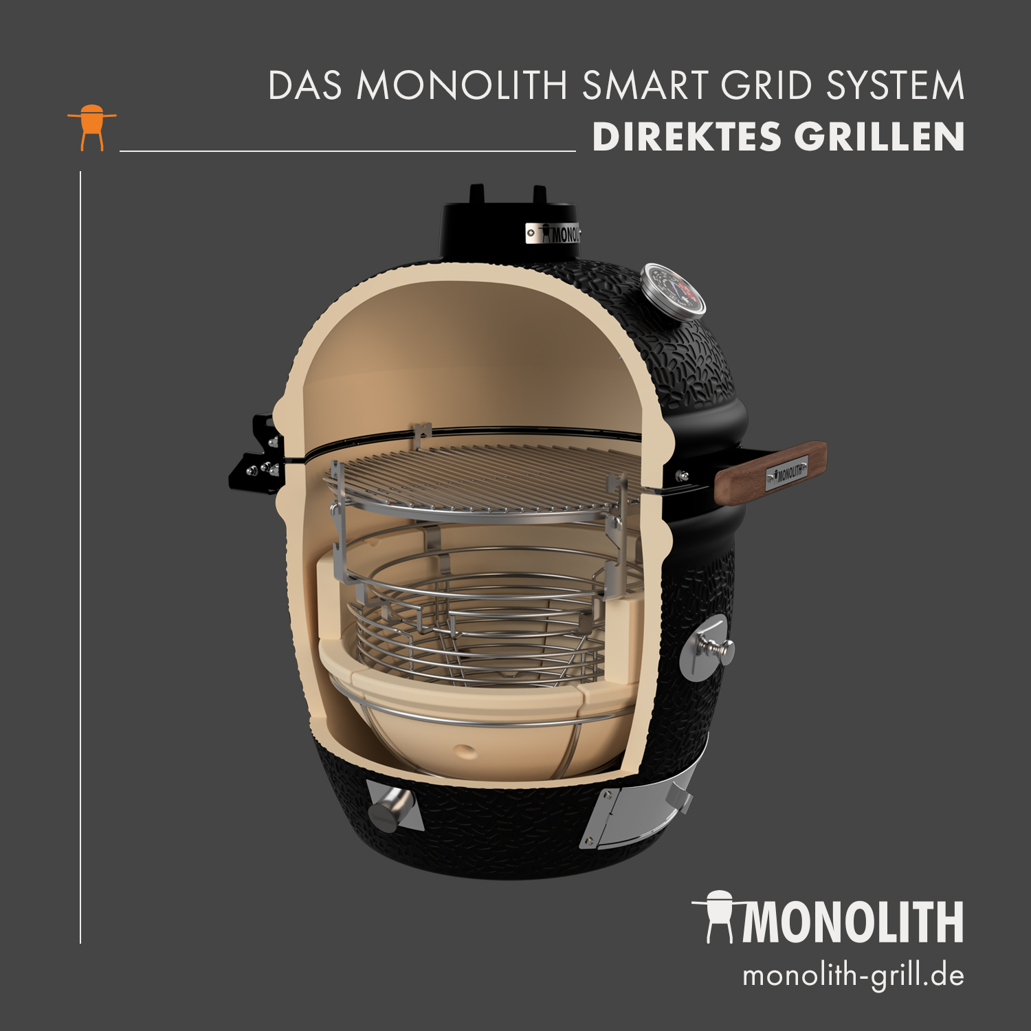 MONOLITH Grill Facebook ad: Der Monolith ist Freiheit.