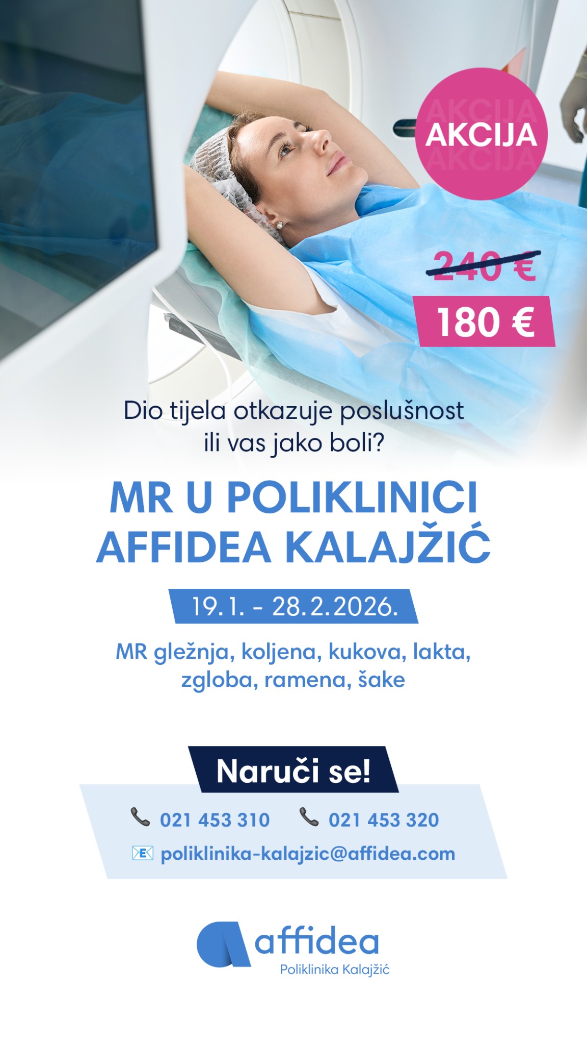 Poliklinika Affidea Hrvatska Facebook ad from Jan 20, 2026
