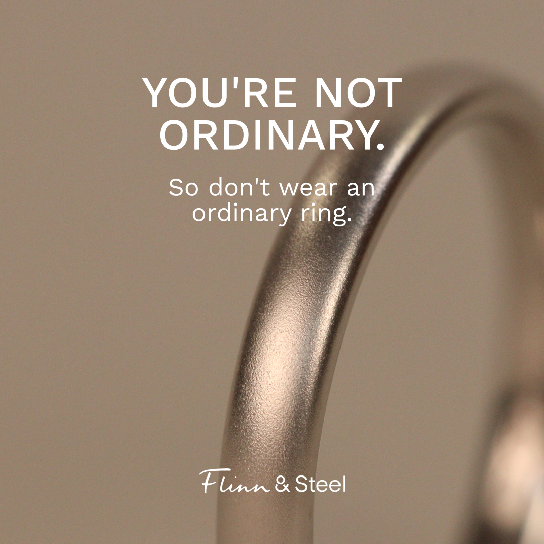 Flinn And Steel Facebook ad: Wedding Rings Built for Real Life & Beyond