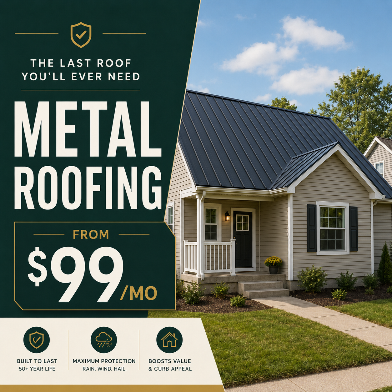 Gator Metal Roofing Facebook ad