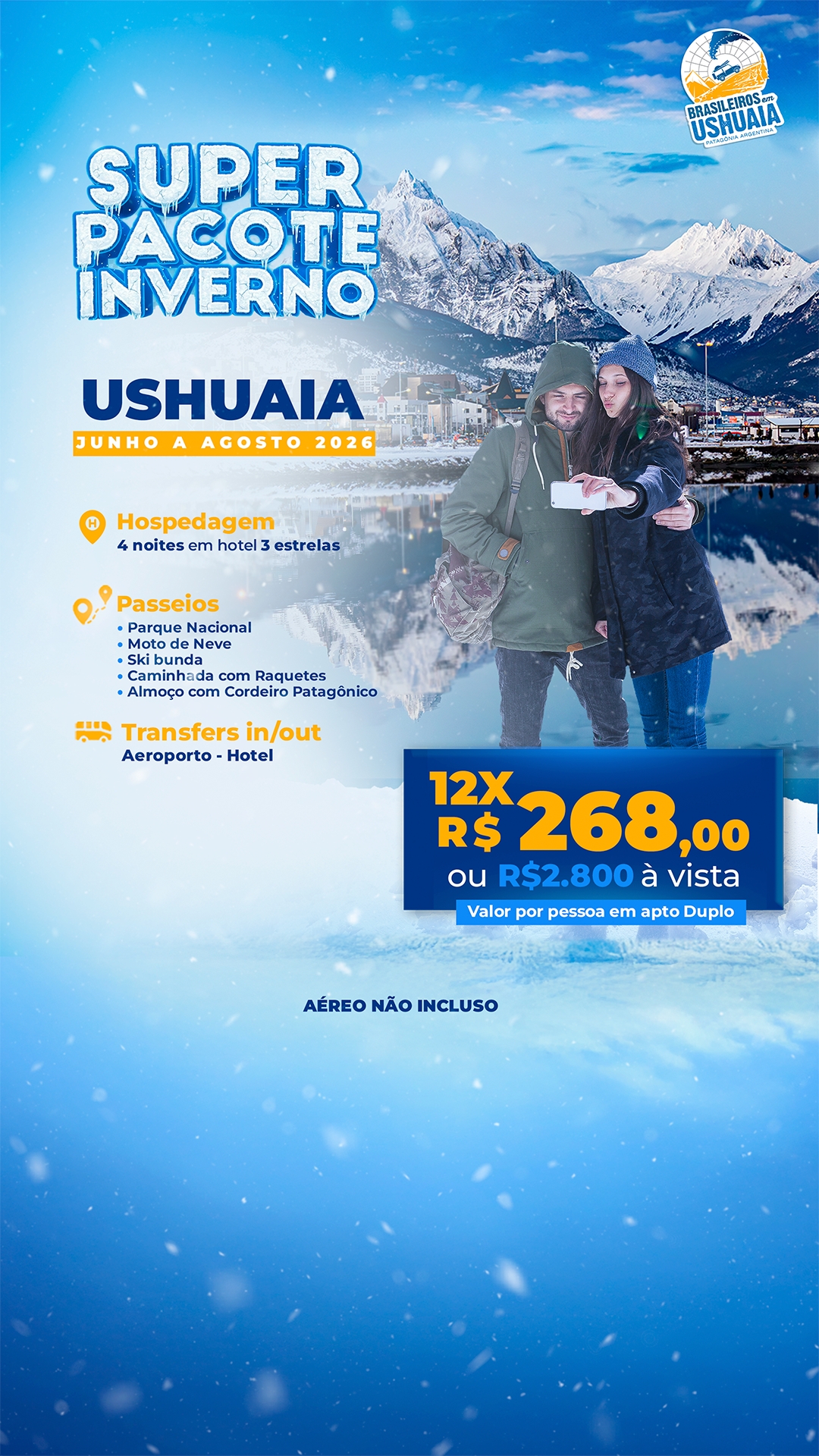 Brasileiros em Ushuaia Facebook ad from Apr 14, 2026