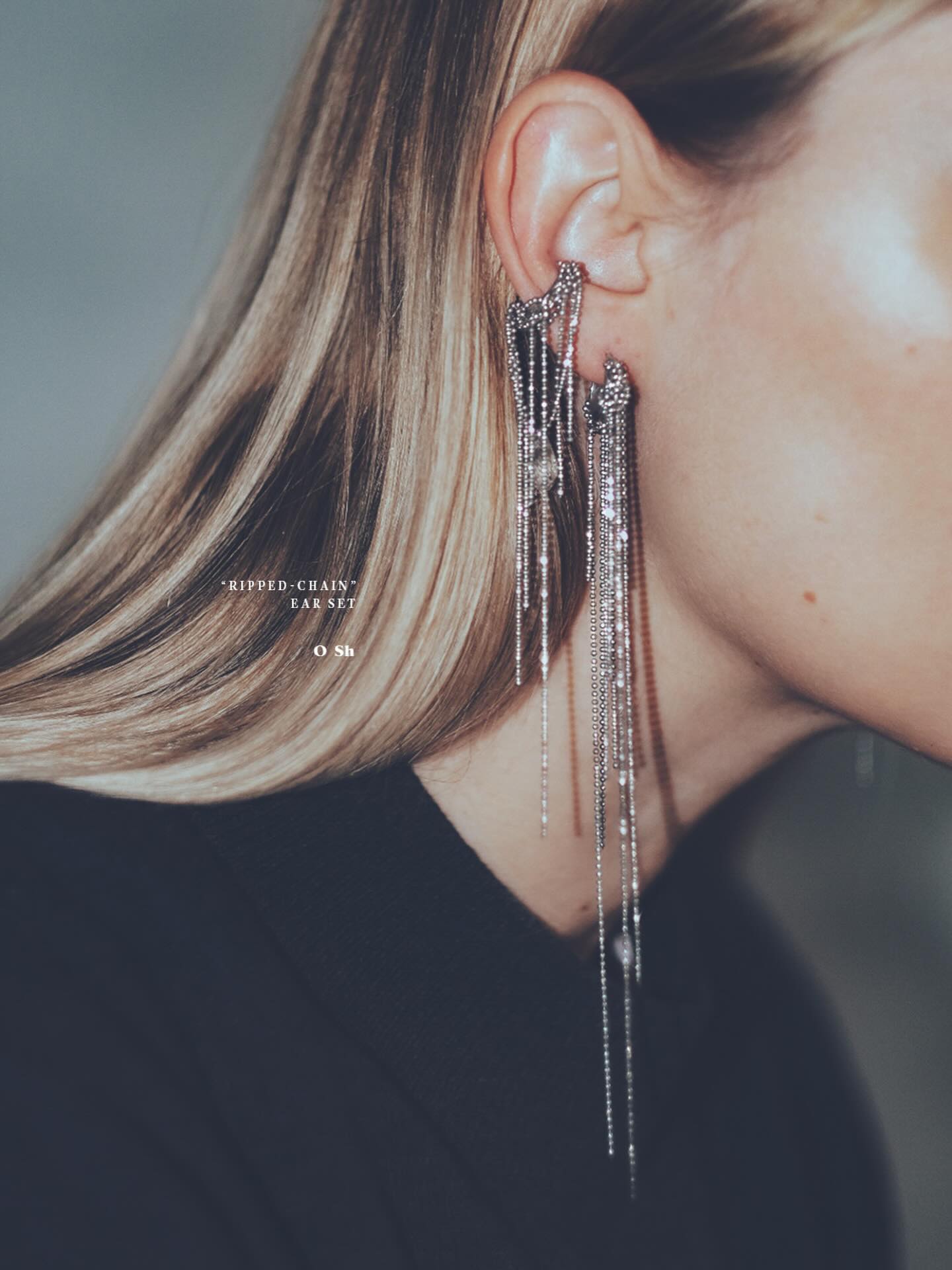 O Sh Facebook ad: Silver Crystal Ear Set, GLIMM Silver Earrings & Cuff