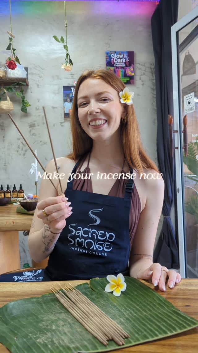 Sacred Smoke Incense Workshop Bali Facebook ad: Learn the skills to make incense from scratch!
