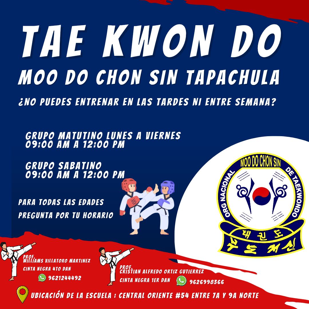Moo Do Chon Sin Tapachula Facebook ad: Escuela de Taekwondo