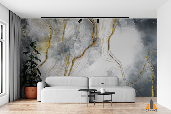 Canvas and Wall Facebook ad: Luxury Custom Wallpaper redefines interior elegance with an…