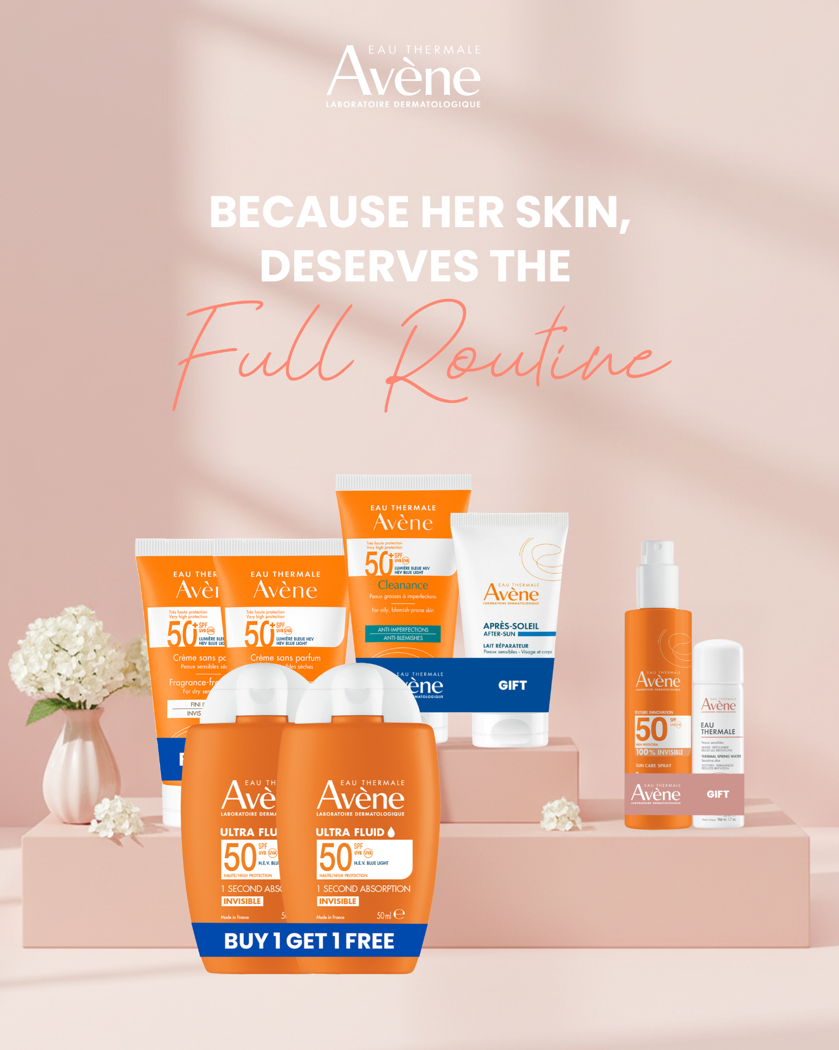 Eau Thermale Avène Facebook ad: Get 25% OFF all Avene Suncare favorites right…