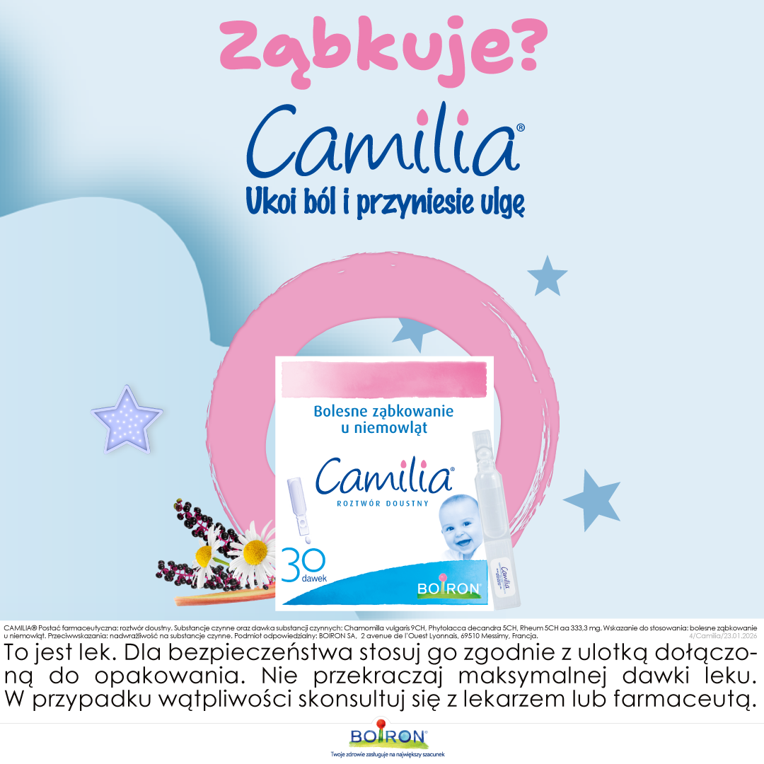 Camilia Facebook ad: Camilia ukoi ból i przyniesie ulgę.