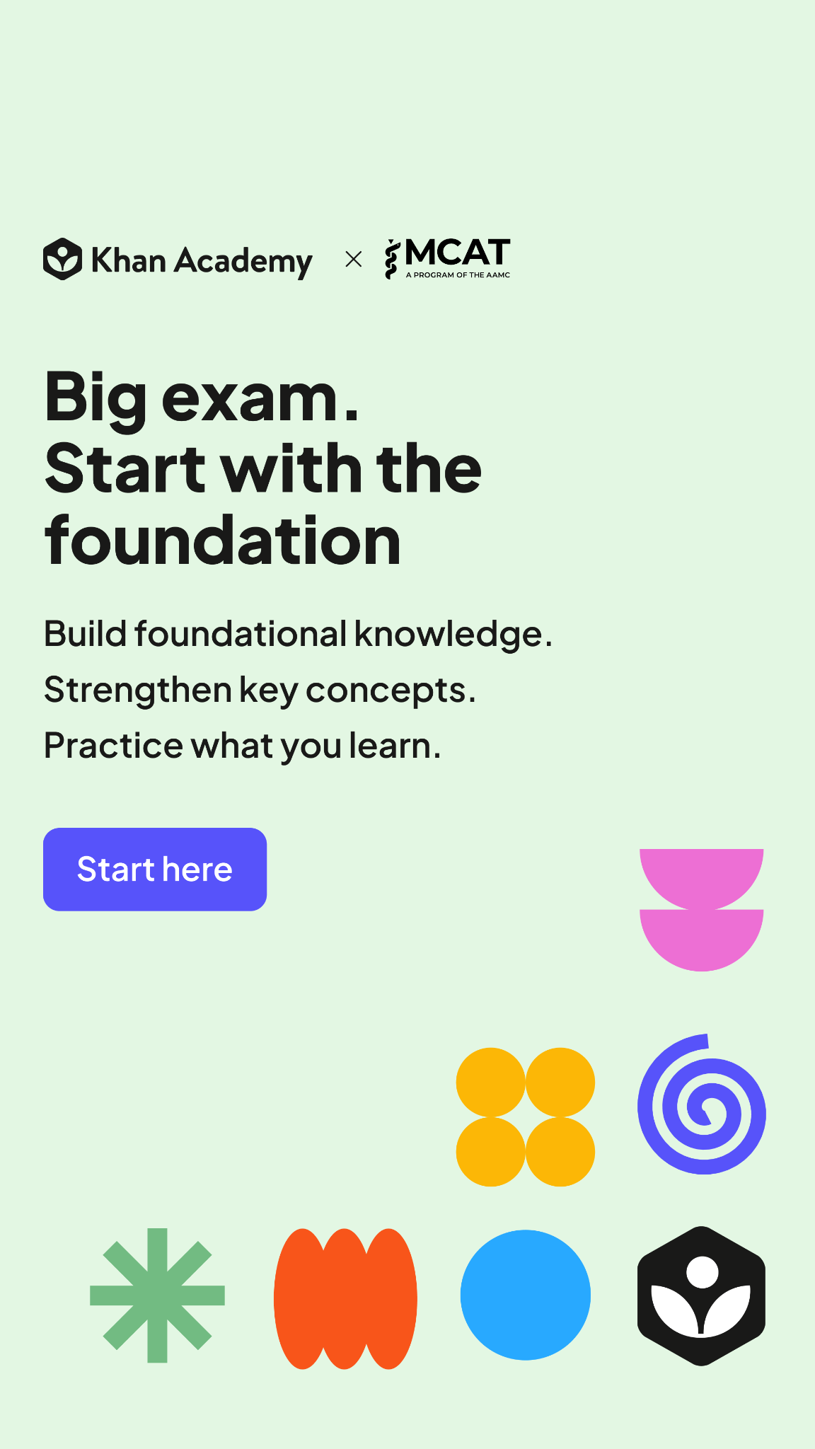 Khan Academy Facebook ad: Free, Trusted MCAT Prep