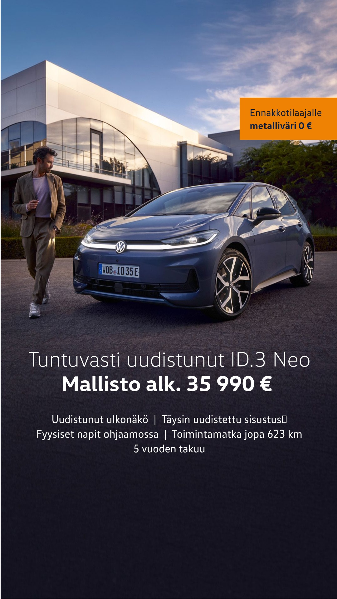 Volkswagen Facebook ad: Uusi ID.3 Neo nyt koeajettavissa