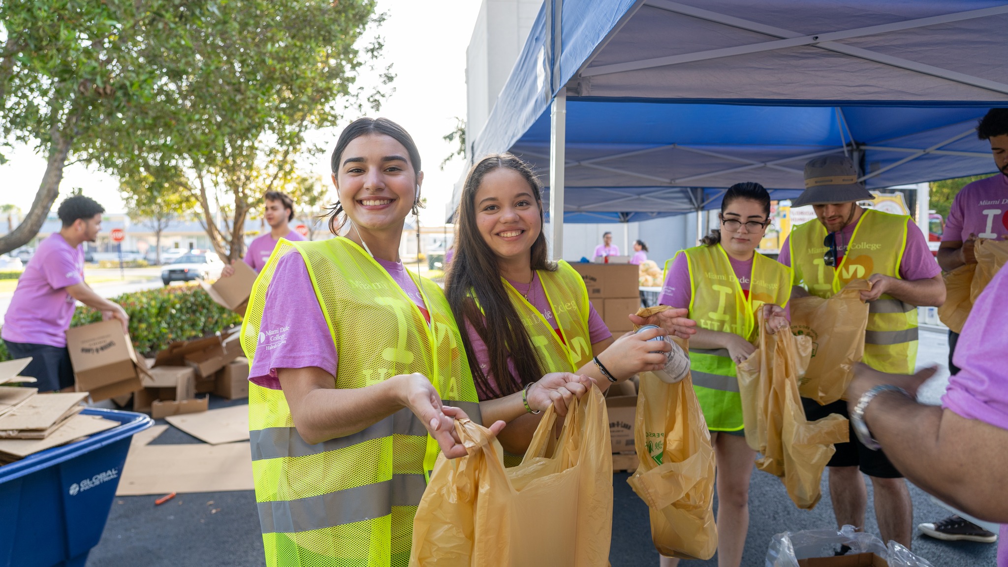 Miami Dade College - Hialeah Campus Facebook ad: Hialeah Cares: Back to School- Food & Backpack Distribution