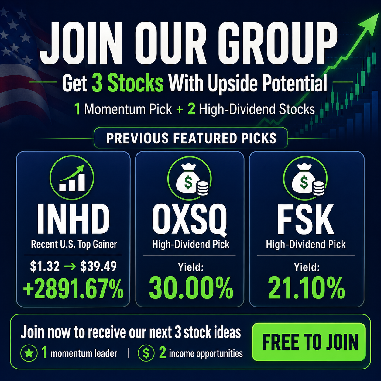 Free Stock Research Club Facebook ad: Join us now for free and get the latest high-yield stock…