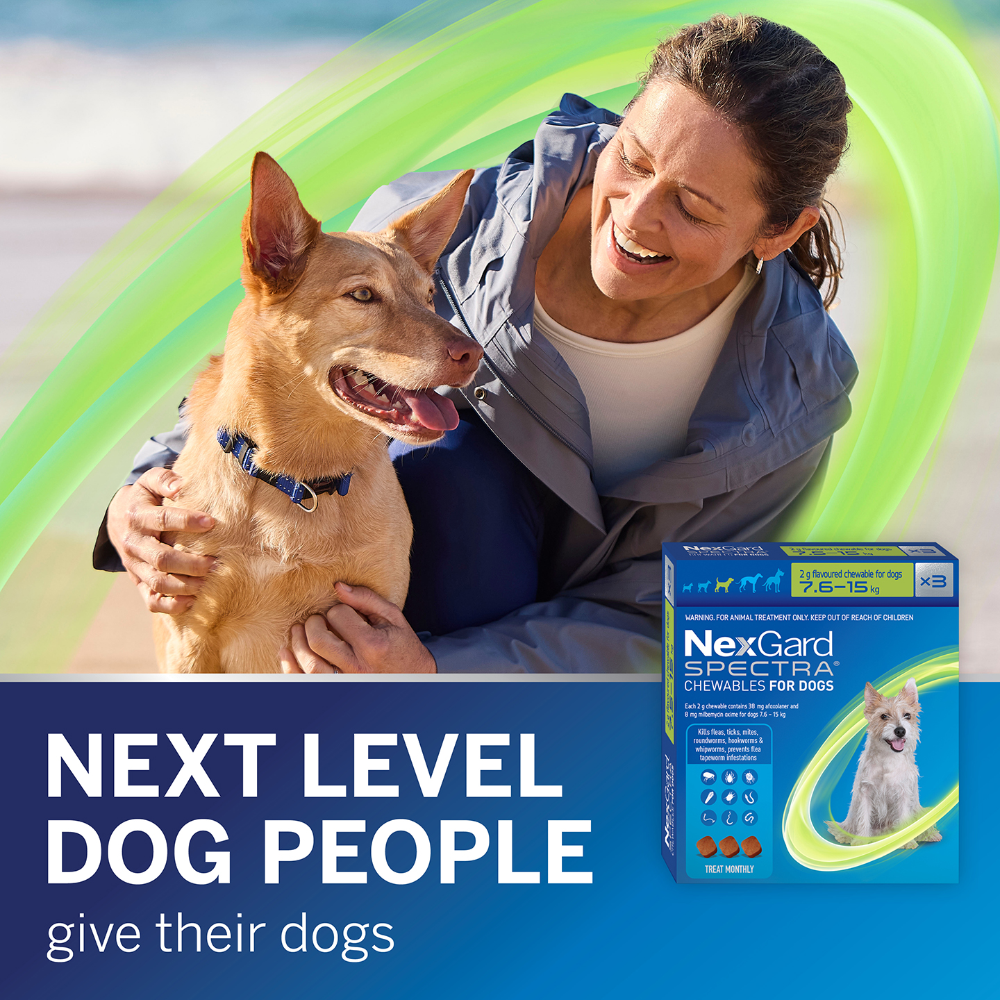 Nexgard New Zealand Facebook ad: The most complete parasite protection, all in one